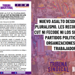 NUEVO ASALTO DESDE LA CUT AL PLURALISMO. LES RECORDAMOS: <strong>NI LA CUT NI FECODE NI LOS SINDICATOS SON PARTIDOS POLITICOS</strong> SINO ORGANIZACIONES DE LOS TRABAJADORES